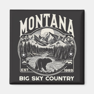 Imán Vintage Montana Big Sky Country
