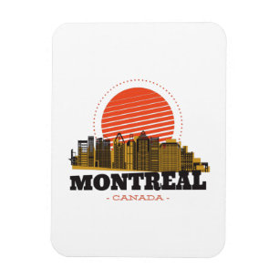 Imán Vintage Montreal Canada Skyline