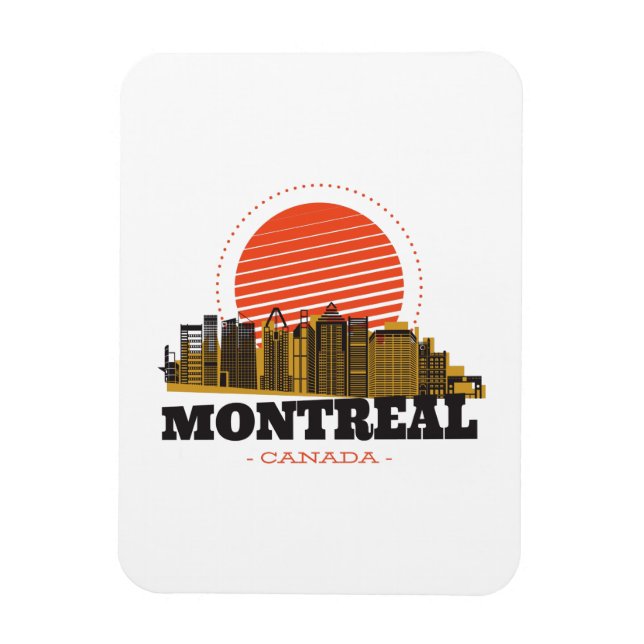 Imán Vintage Montreal Canada Skyline (Vertical)