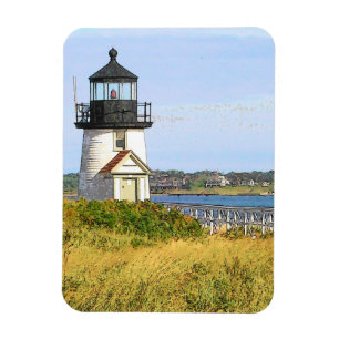 Imán Vintage Nantucket del faro del punto de Barnacla
