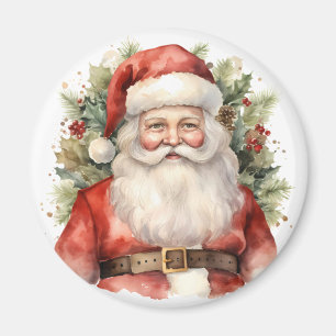 Imán Vintage Navidad Santa Claus Sonriendo