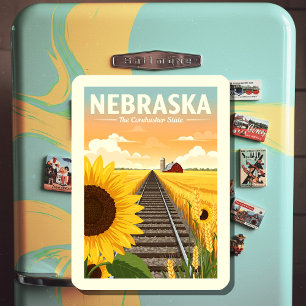 Imán Vintage Nebraska