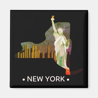 Imán Vintage New York State Magnet