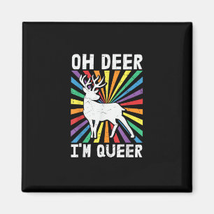 Imán Vintage Oh Deer Soy Lésbico Orgullo LGBT Gay Lesbi