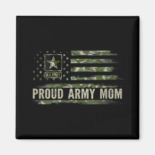 Imán Vintage Orgullosa Mamá del Ejército Camo Bandera A