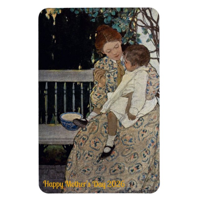 Imán VINTAGE Painting Mother's Day ~  (Vertical)