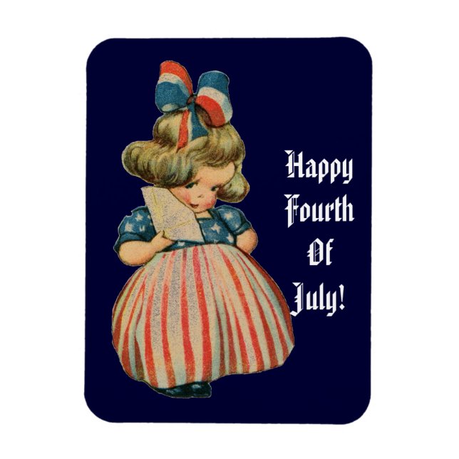 Imán Vintage Patriotic Cutie (Vertical)