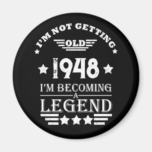 Imán Vintage personalizado de 75 años