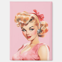 Imán Vintage Pin-Up Magnet – Rosie Belle | Retro 1950s 