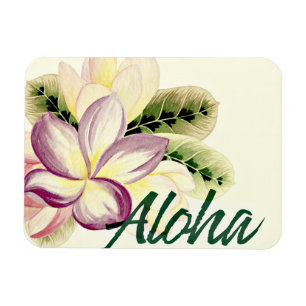 Imán Vintage Plumeria Aloha