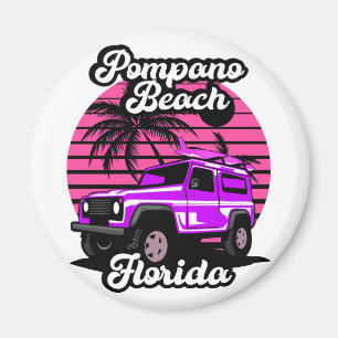 Imán Vintage Pompano Beach Florida