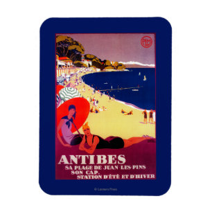 Imán Vintage PosterEurope de Antibes