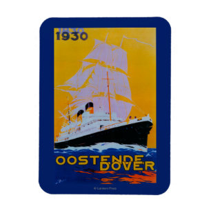 Imán Vintage PosterEurope de Oostende Dover