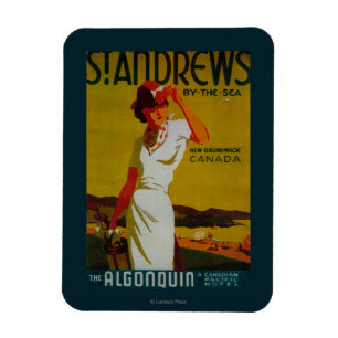 Imán Vintage PosterEurope del Algonquin de Saint