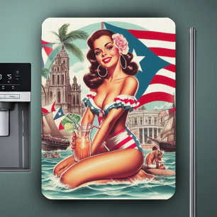 Imán Vintage Puerto Rico Pin Up