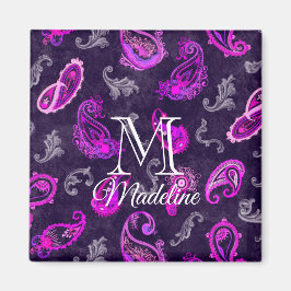 Imán Vintage Purple Paisley