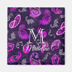 Imán Vintage Purple Paisley