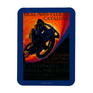 Imán Vintage real PosterEurope del club de Moto