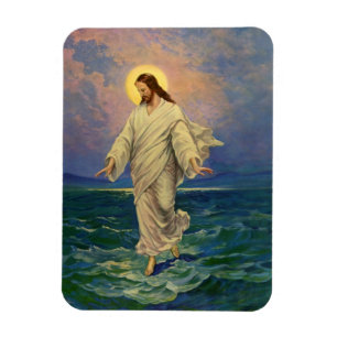 Imán Vintage Religion, Jesus Christ is Walking on Water