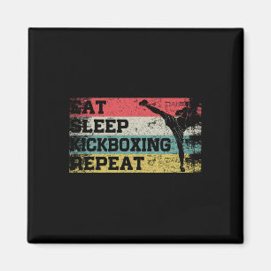 Imán Vintage Retro Come Dormir Kickbox Repetir Divertid