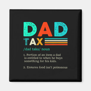 Imán Vintage retro de definición de impuestos para papá
