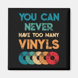 Imán Vintage retro de vinilo LP nunca antes