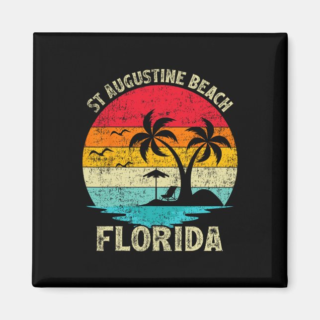 Imán Vintage Retro Florida St Augustine (Frente)
