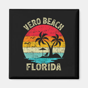 Imán Vintage Retro Florida Vero Beach