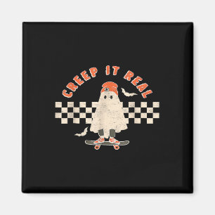 Imán Vintage Retro Halloween Creep It Real Ghost Boy Fa
