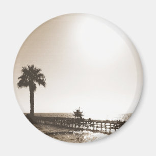 Imán vintage retro muelle de san clemente california se