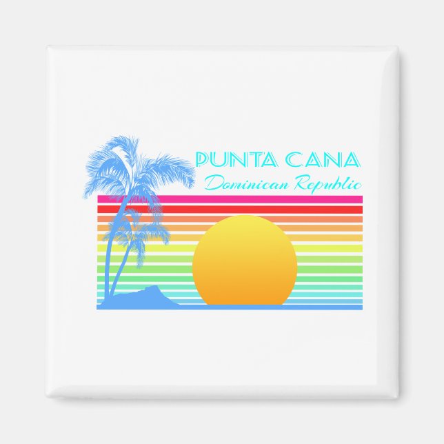 Imán Vintage Retro Punta Cana (Frente)