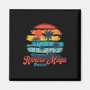 Imán Vintage Riviera Maya Mexico Beach Vibes Vacation S