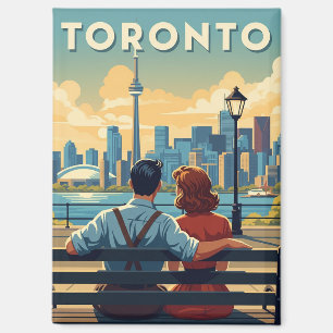 Imán Vintage Romántico Viaje a Toronto Canadá