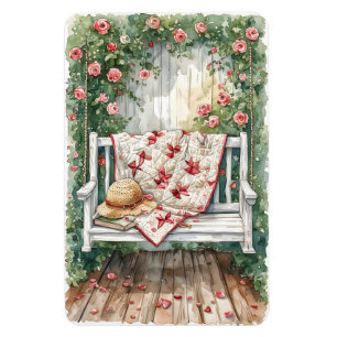 Imán Vintage Rosa Swing with Quilt Charm
