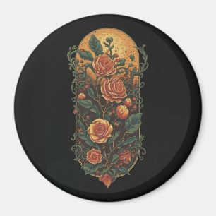 Imán Vintage Rosas y plantas