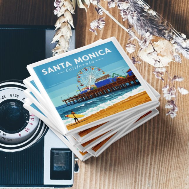 Imán Vintage Santa Monica California (Subido por el creador)