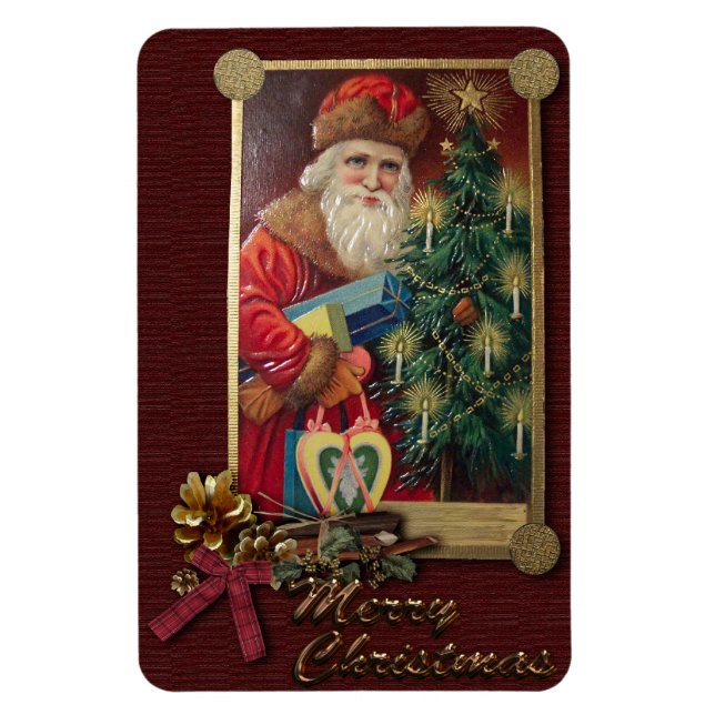 Imán Vintage Santa Premium Magnet (Vertical)