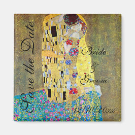 Imán Vintage Save the Date! El beso de Gustav Klimt