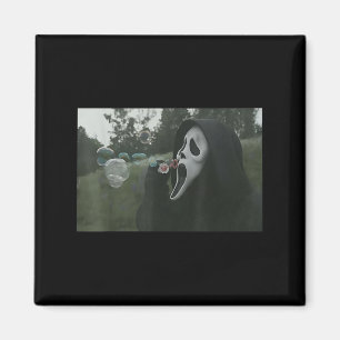 Imán Vintage Scary Face Horror Poster Halloween