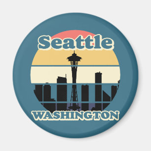 Imán Vintage Seattle Washington