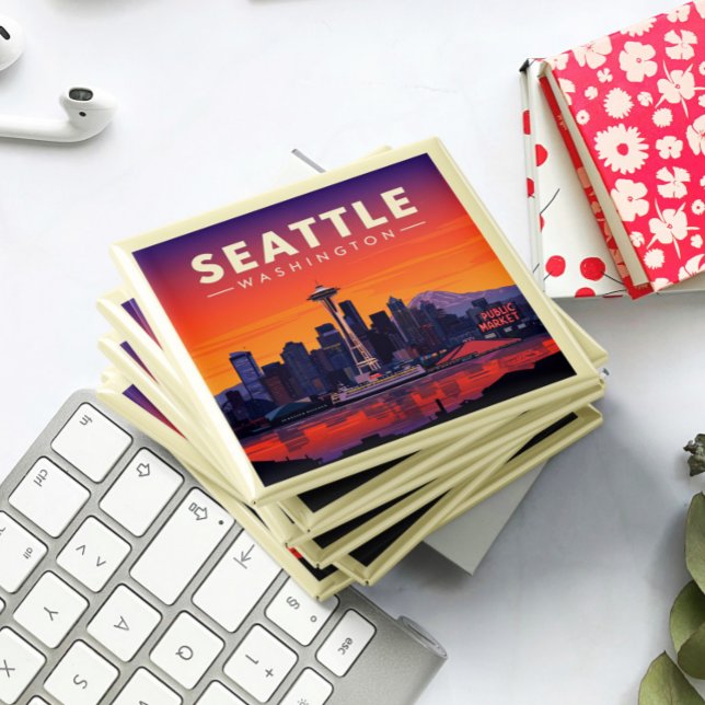 Imán Vintage Seattle Washington (Subido por el creador)