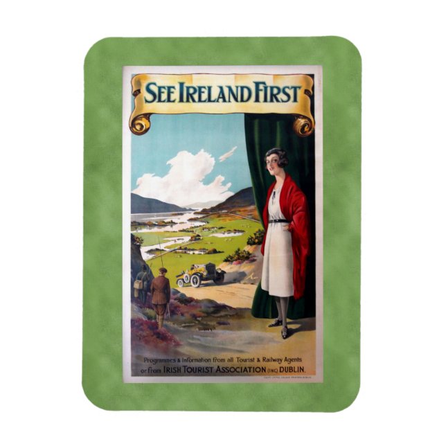 Imán Vintage See Ireland First Travel (Vertical)
