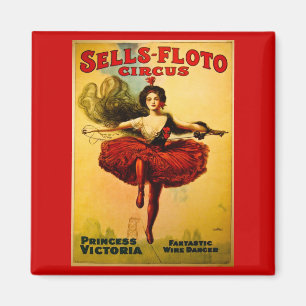 Imán Vintage Sells-Floto Circus Poster