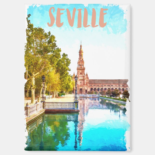 Imán Vintage Sevilla España Andalucía (Anverso)