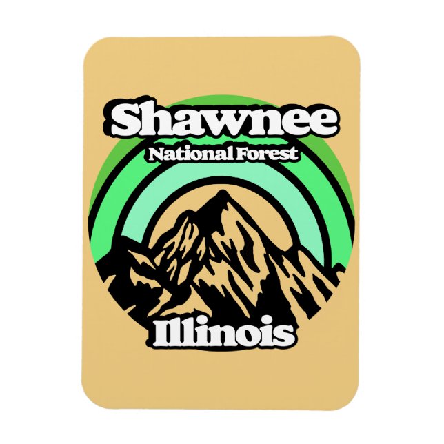 Imán Vintage Shawnee National Forest Illinois (Vertical)