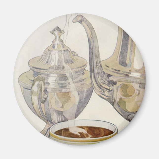 Imán Vintage Silver Coffee Service (Frente)