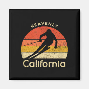 Imán Vintage Ski Heavenly California