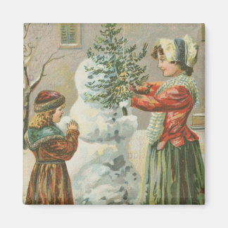 Imán Vintage Snowman