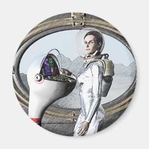 Imán vintage spacegirl