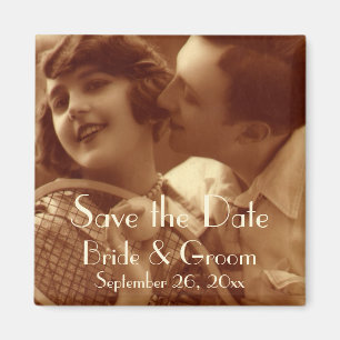 Imán Vintage Sports Tennis, Wedding Save the Date